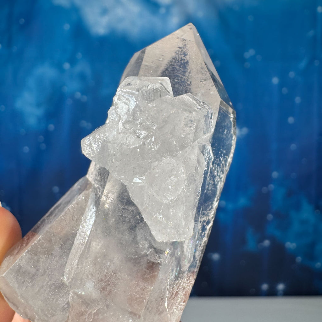Clear Quartz Natural Point with Rider Crystal • 0.068 kg
