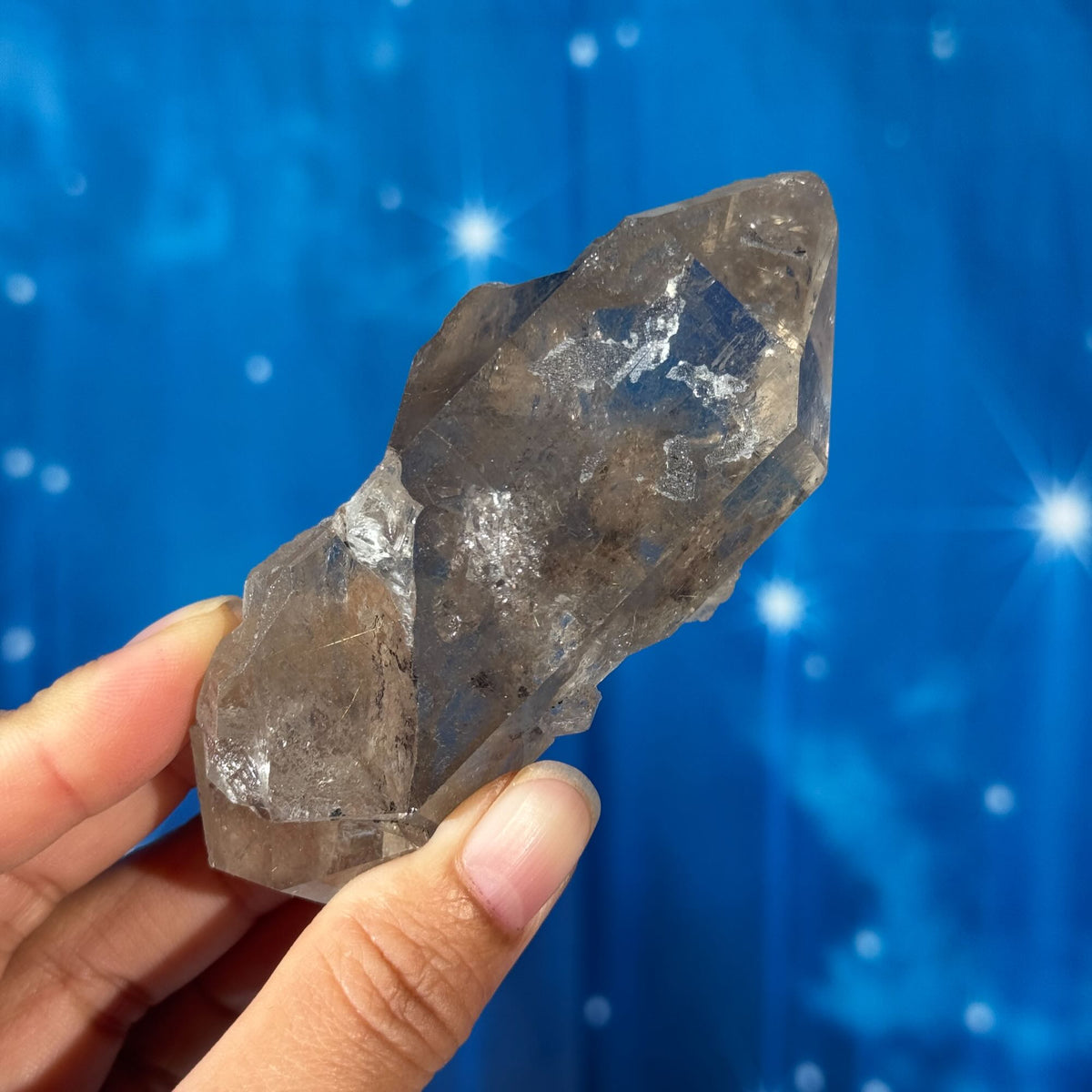 Rutilated Smoky Quartz with Elestial Growth – 0.147 kg