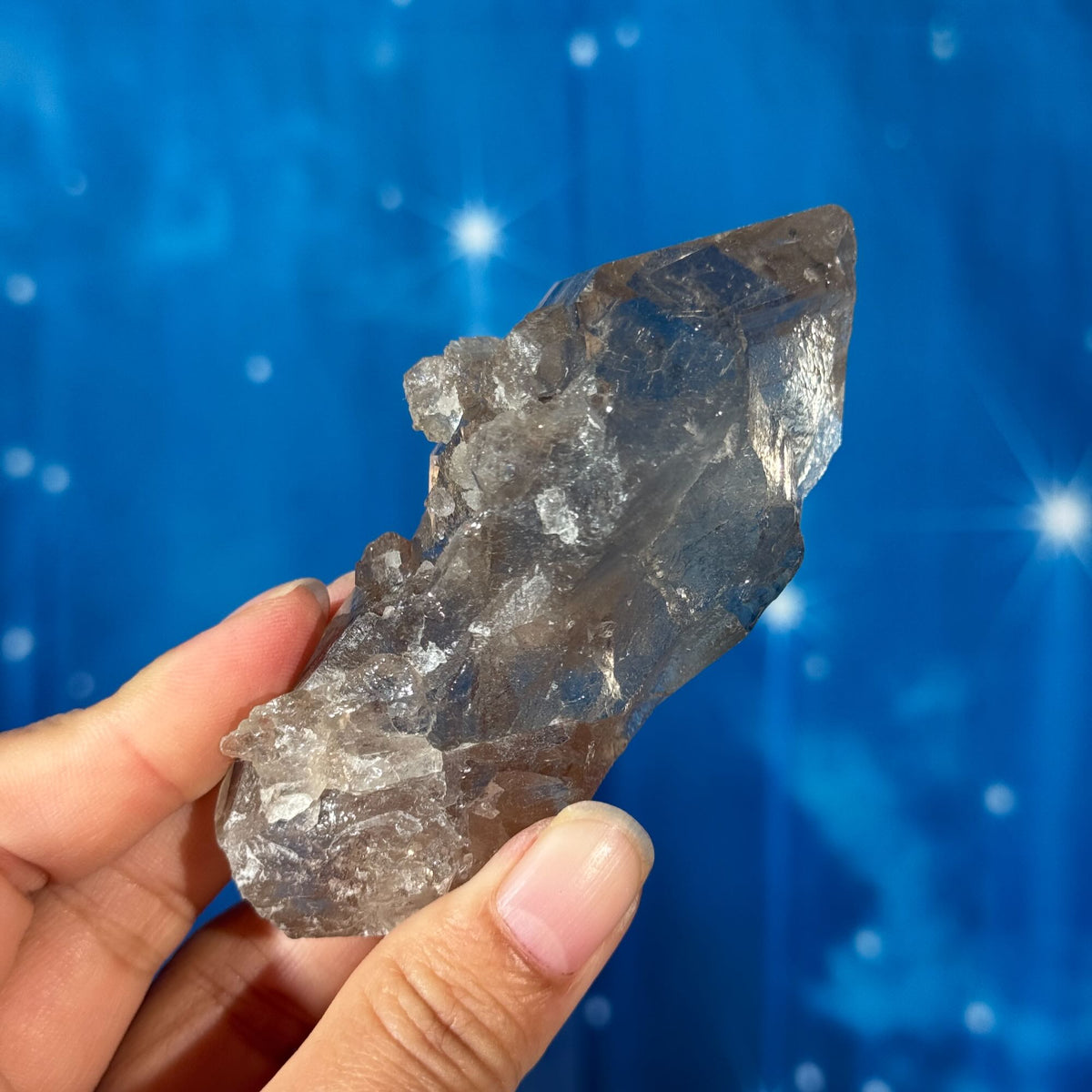 Rutilated Smoky Quartz with Elestial Growth – 0.147 kg