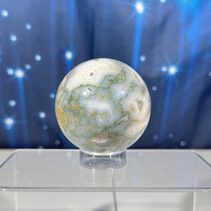 Moss Agate sphere - 65 mm - 13.1 oz