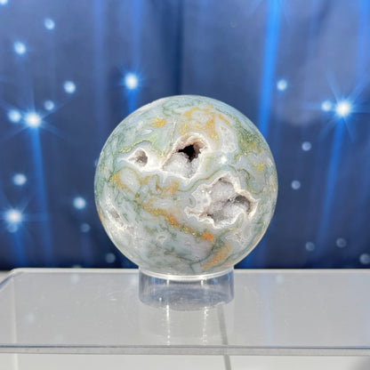 Moss Agate sphere - 61 mm - 10.4 oz