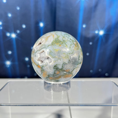 Moss Agate sphere - 61 mm - 10.4 oz