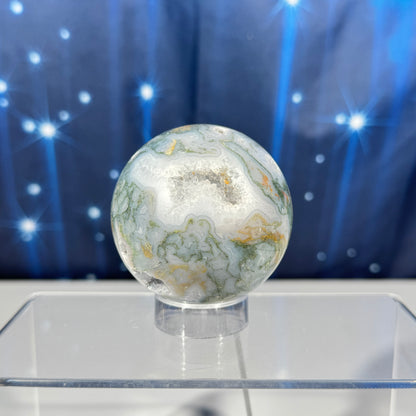 Moss Agate sphere - 61 mm - 10.4 oz