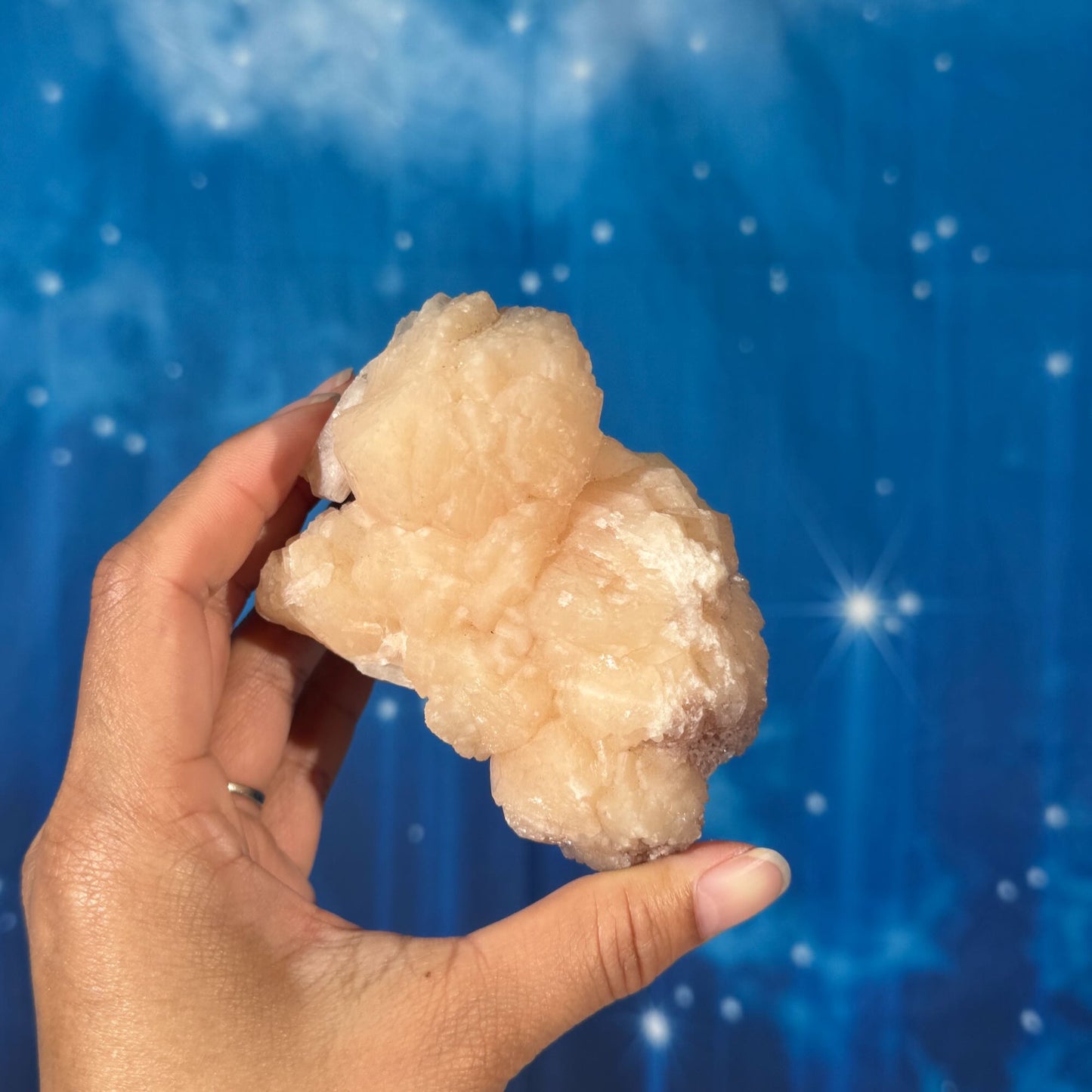 Peach Stilbite with Heulandite Raw – 0.394 kg