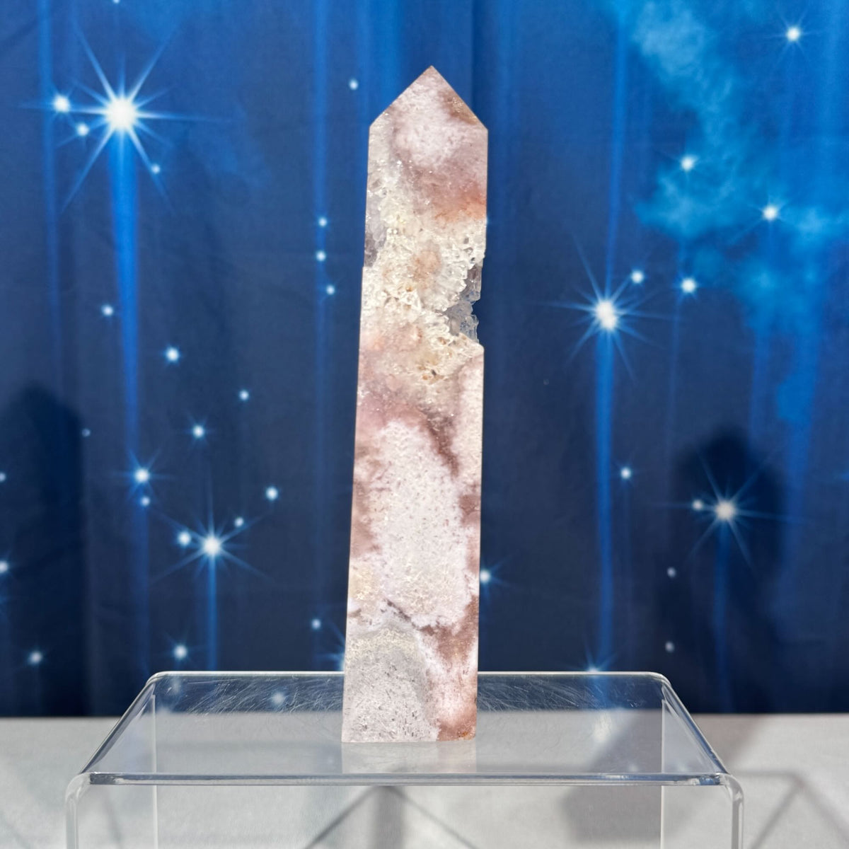 Pink Amethyst with Quartz Obelisk – 0.329 kg