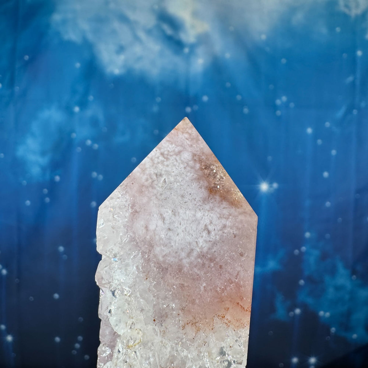 Pink Amethyst with Quartz Obelisk – 0.329 kg