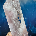 Pink Amethyst with Quartz Obelisk – 0.329 kg