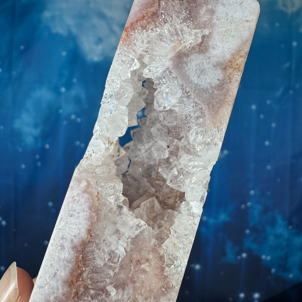 Pink Amethyst with Quartz Obelisk – 0.329 kg