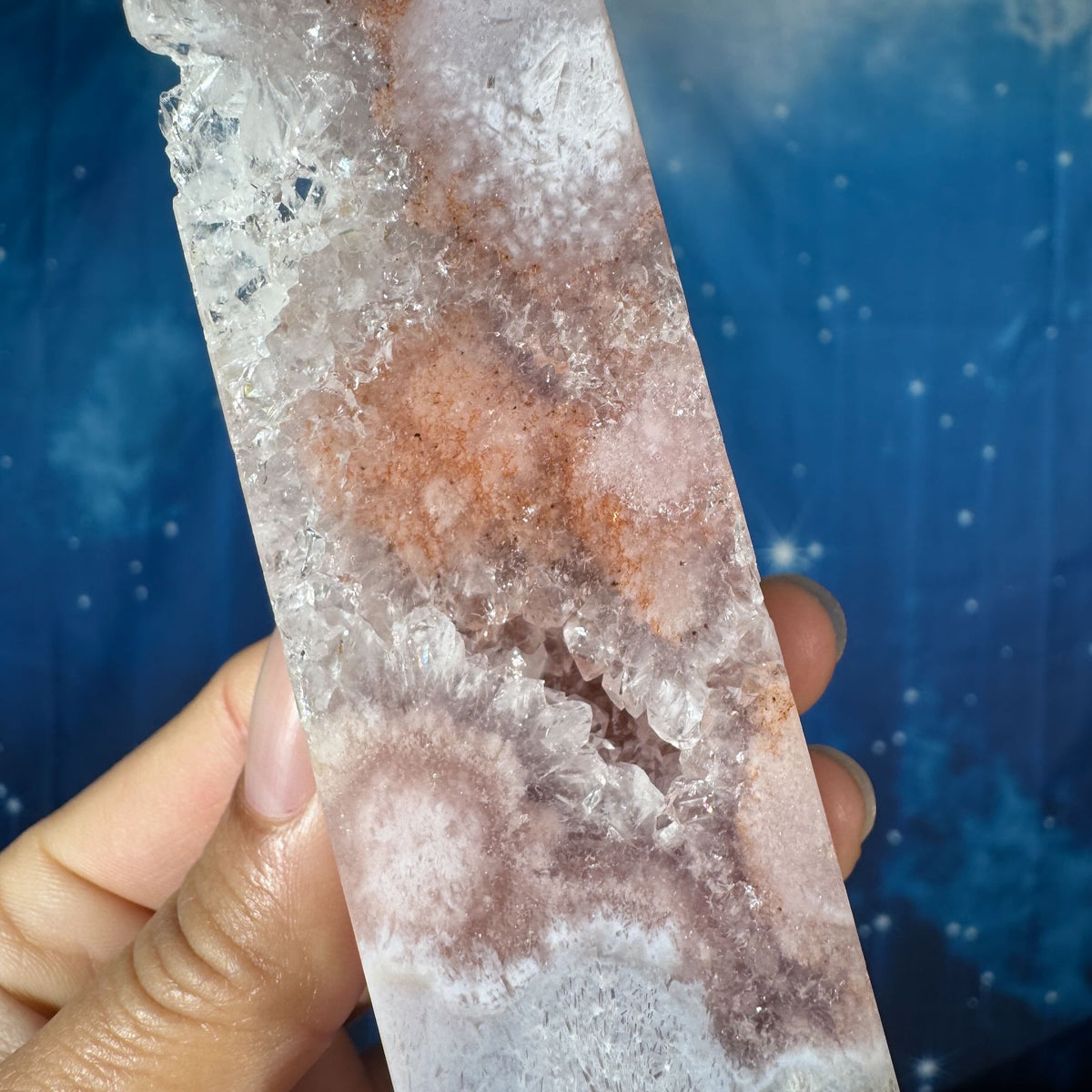 Pink Amethyst with Quartz Obelisk – 0.329 kg