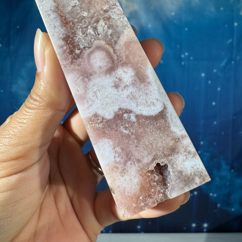 Pink Amethyst with Quartz Obelisk – 0.329 kg