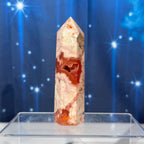 Carnelian Flower Agate Point – Heated • 0.170 kg