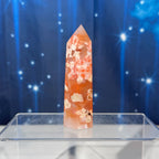 Carnelian Flower Agate Point – Heated • 0.136 kg