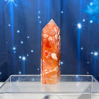 Carnelian Flower Agate Point – Heated • 0.136 kg