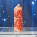 Carnelian Flower Agate Point – Heated • 0.102 kg