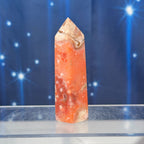 Carnelian Flower Agate Point – Heated • 0.102 kg
