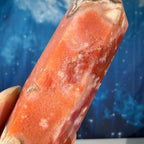 Carnelian Flower Agate Point – Heated • 0.102 kg