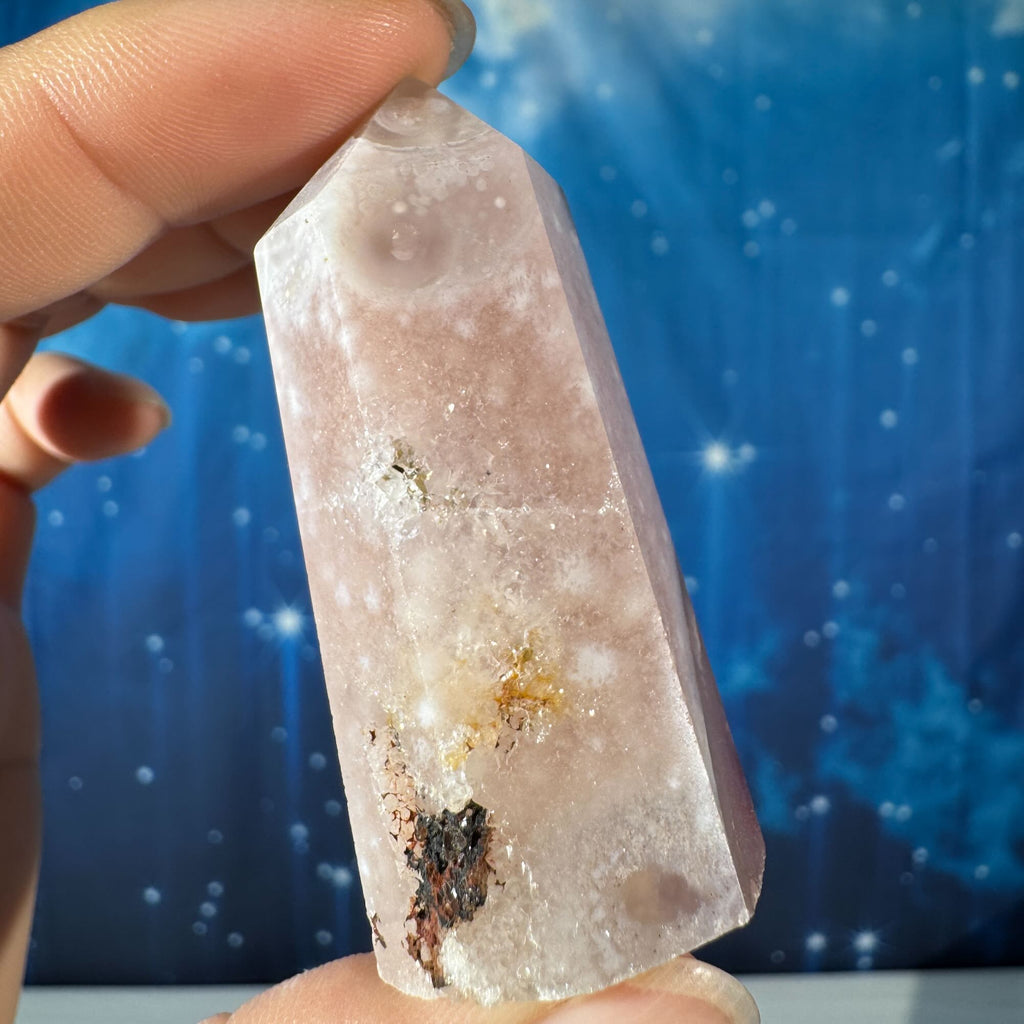 Flower Agate with Quartz Point – 0.051 kg