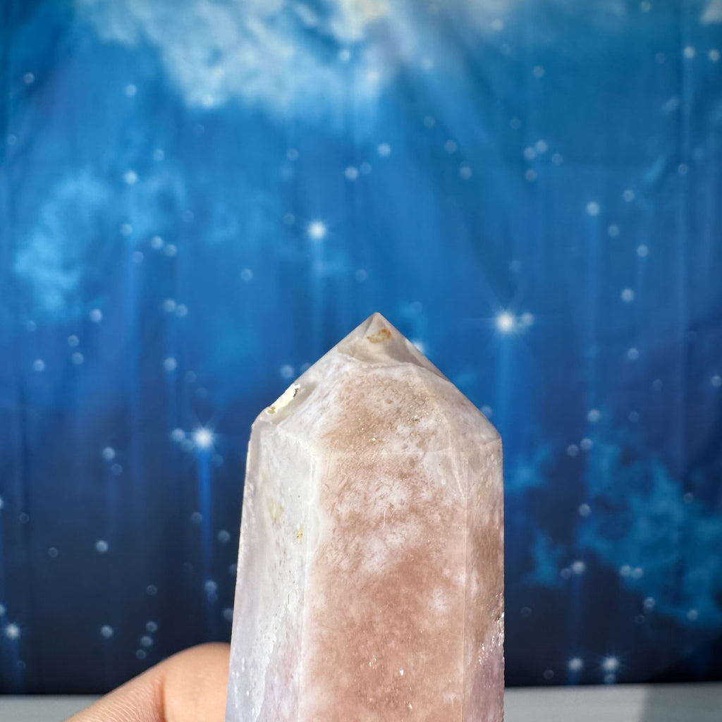 Flower Agate with Quartz Point – 0.051 kg