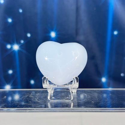 Blue Chalcedony Heart – 0.068 kg
