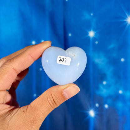 Blue Chalcedony Heart – 0.068 kg