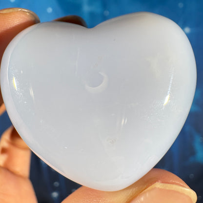 Blue Chalcedony Heart – 0.068 kg