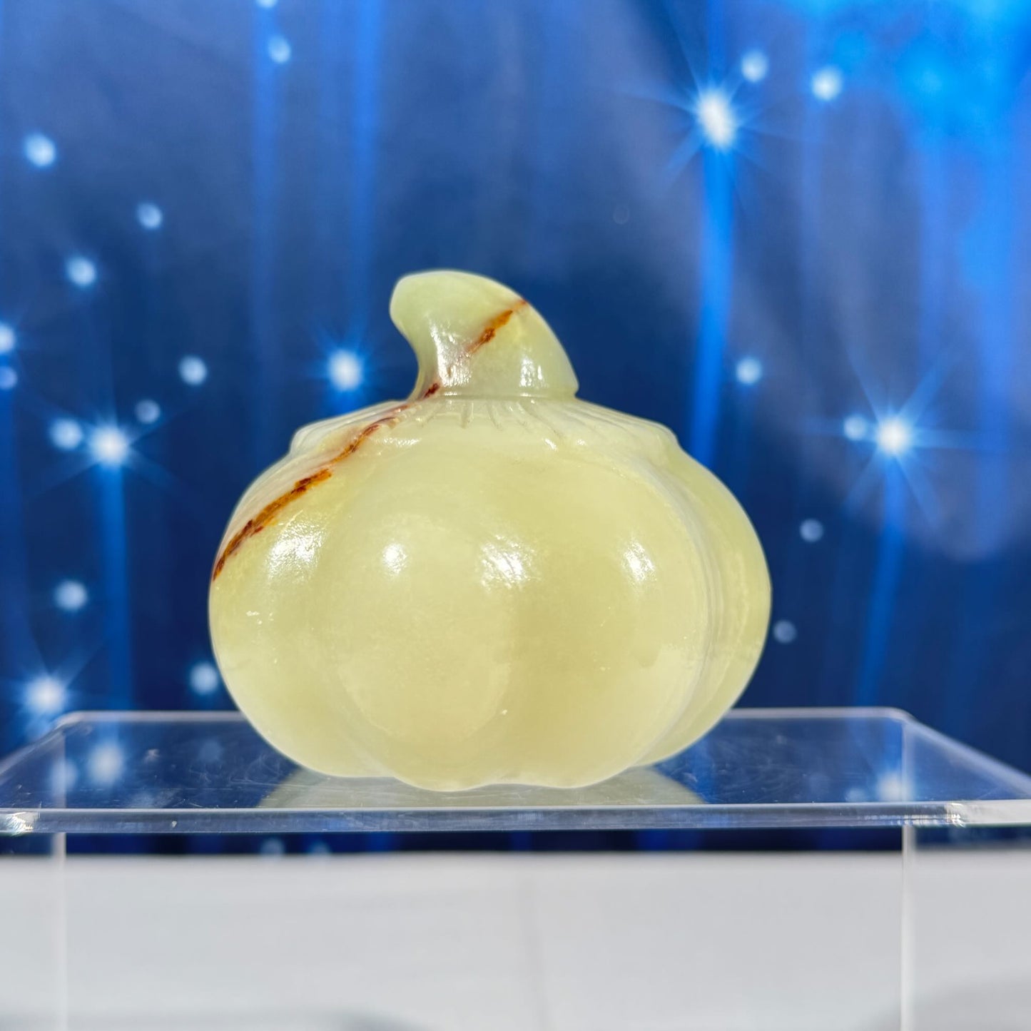 Green Banded Calcite Pumpkin – 0.502 kg