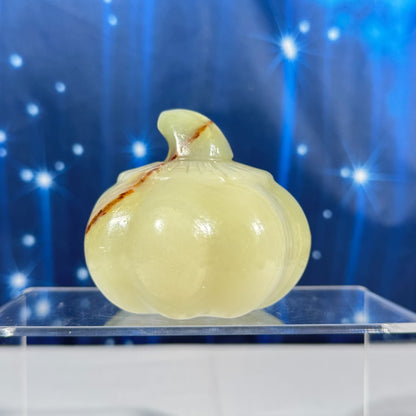 Green Banded Calcite Pumpkin – 0.502 kg