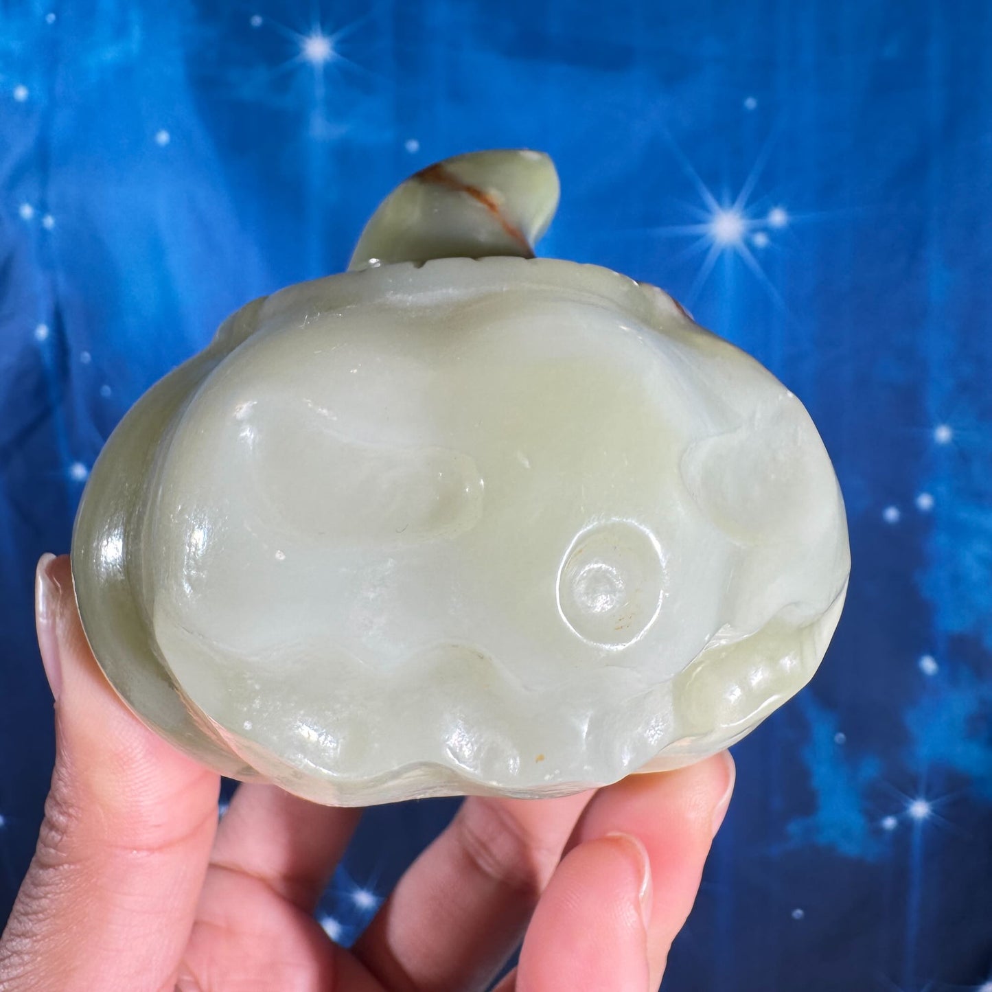 Green Banded Calcite Pumpkin – 0.502 kg
