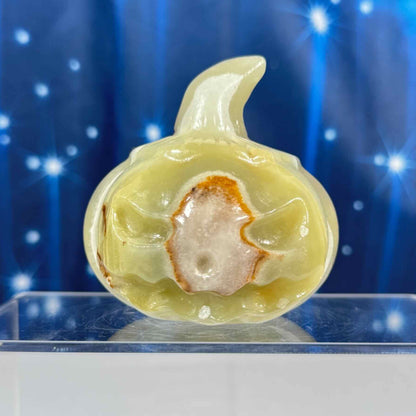 Green Banded Calcite Pumpkin – 0.493 kg