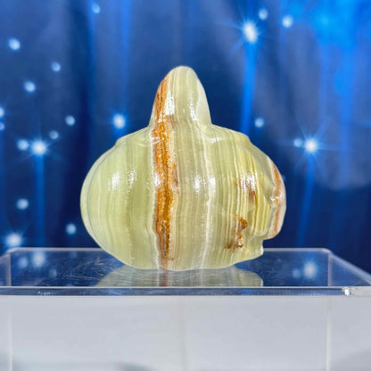 Green Banded Calcite Pumpkin – 0.493 kg