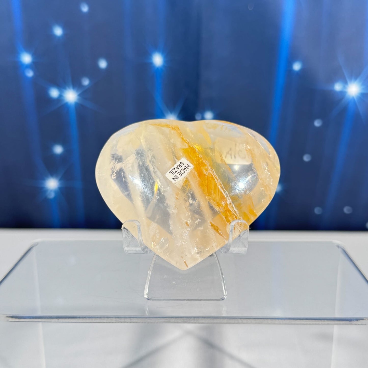 Golden Healer heart - 2 × 1 × 1 5/8 in - 1.9 oz
