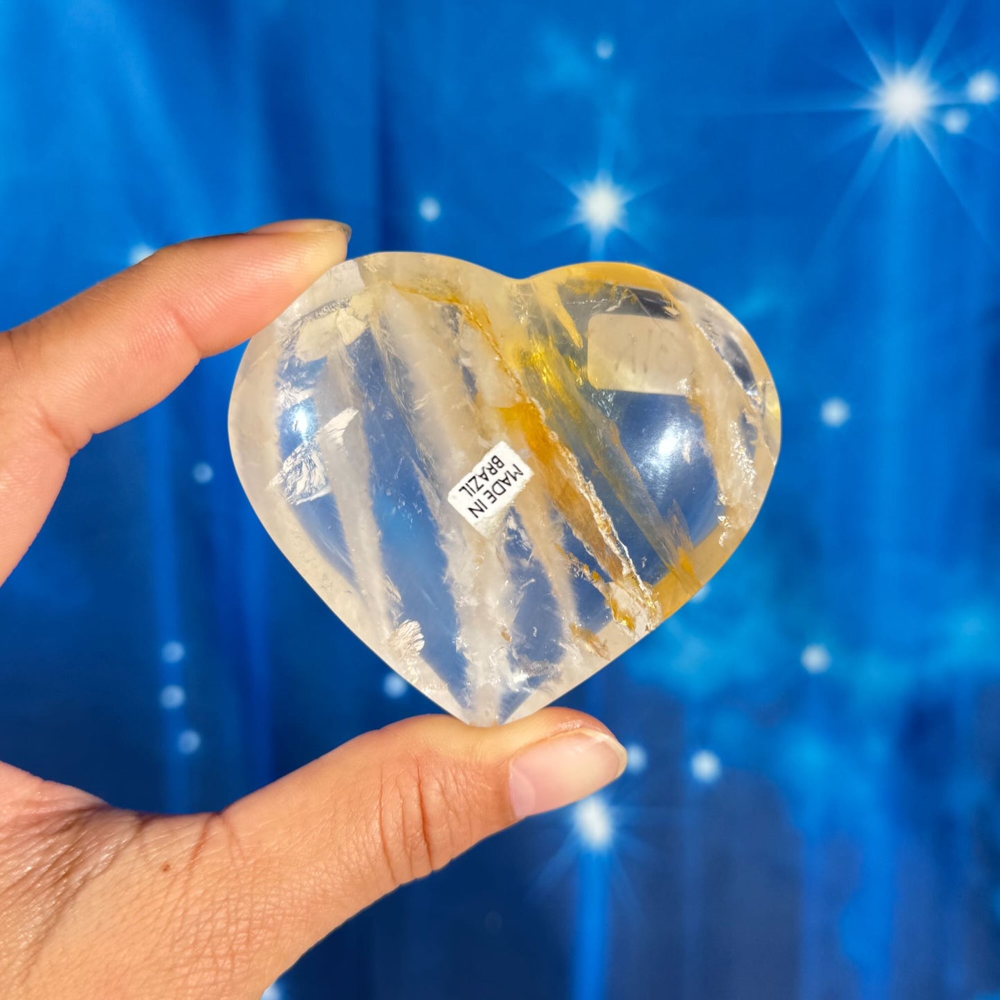 Golden Healer heart - 2 × 1 × 1 5/8 in - 1.9 oz