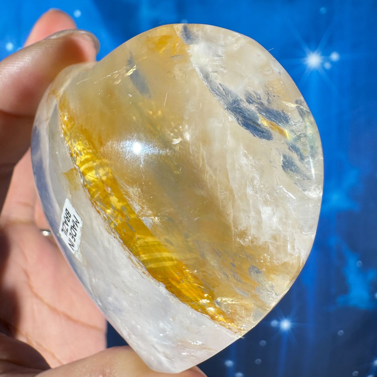 Golden Healer heart - 2 × 1 × 1 5/8 in - 1.9 oz