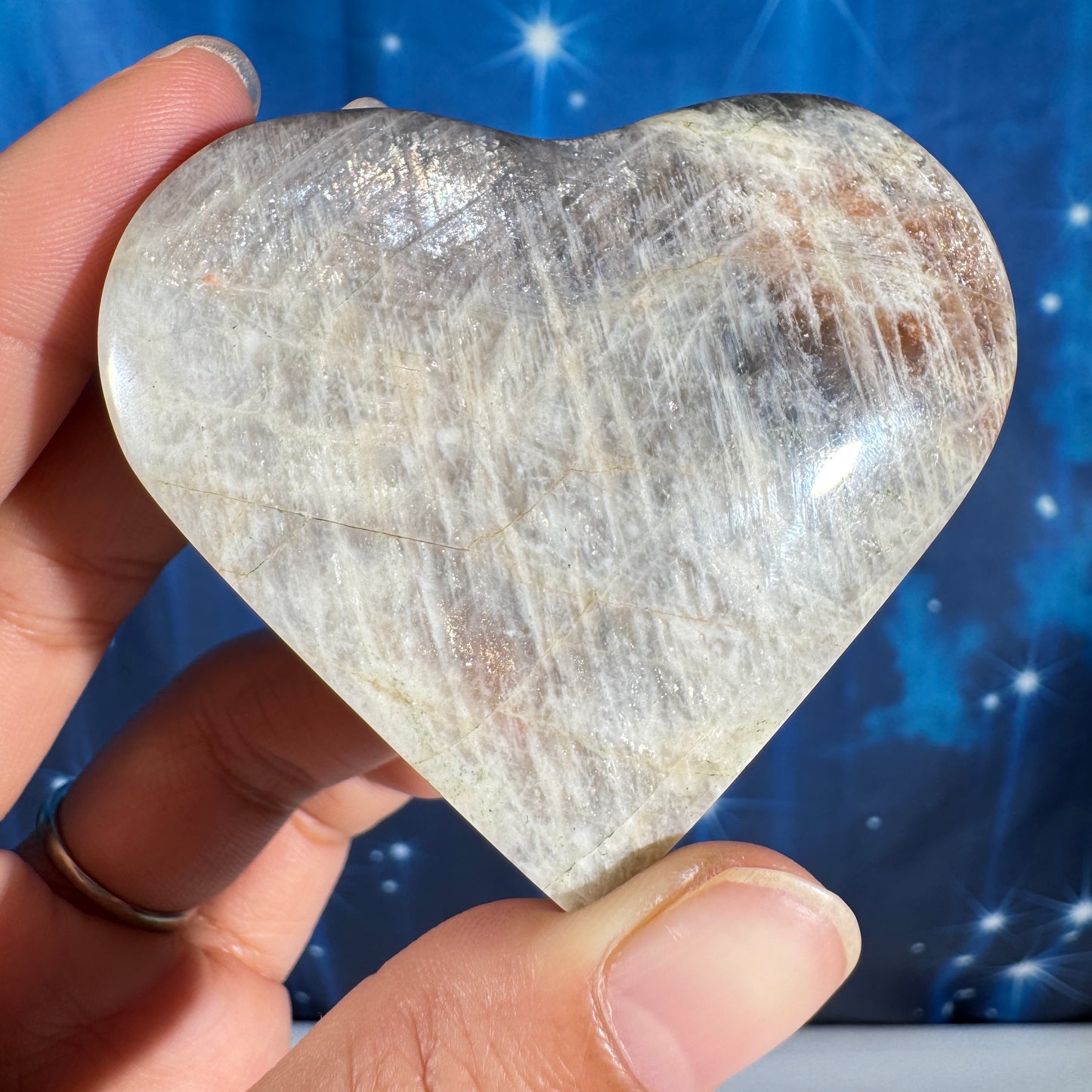 Belomorite heart – 2 1/2 × 7/8 × 2 3/8 in - 4.1 oz