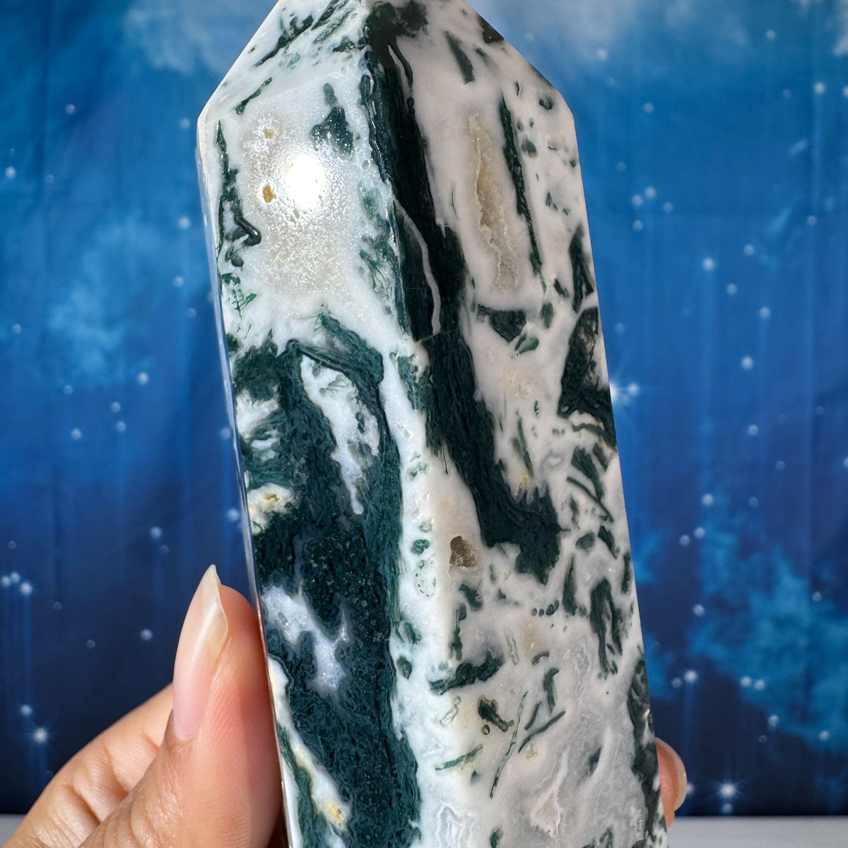 Moss Agate Point – 0.516 kg