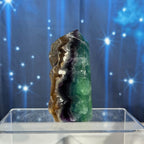 Rainbow Fluorite Point with a Natural Raw Side – 0.320 kg