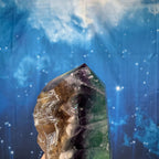 Rainbow Fluorite Point with a Natural Raw Side – 0.320 kg