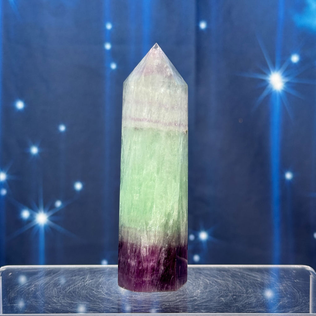 Rainbow Fluorite Point – Watermelon Fluorite • 0.142 kg