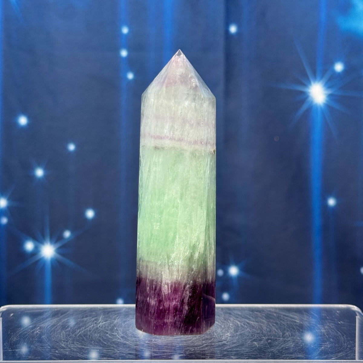 Rainbow Fluorite Point – Watermelon Fluorite • 0.142 kg