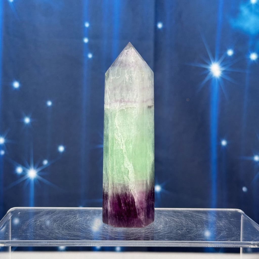 Rainbow Fluorite Point – Watermelon Fluorite • 0.142 kg