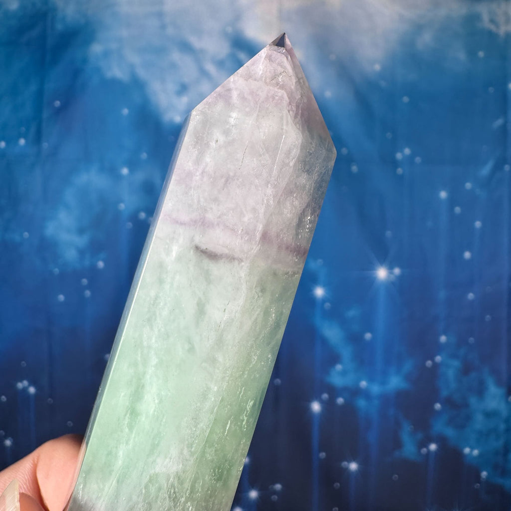 Rainbow Fluorite Point – Watermelon Fluorite • 0.142 kg