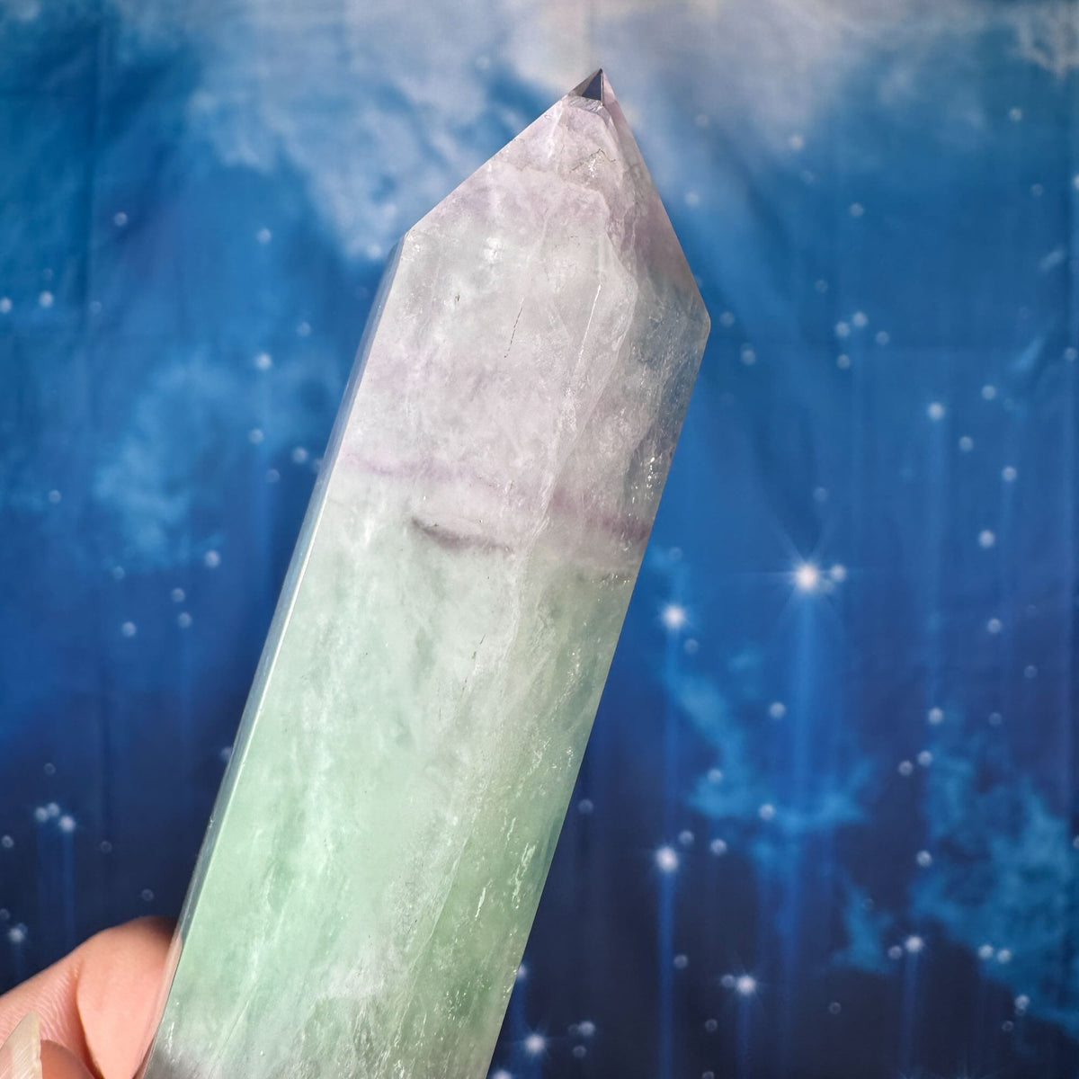Rainbow Fluorite Point – Watermelon Fluorite • 0.142 kg