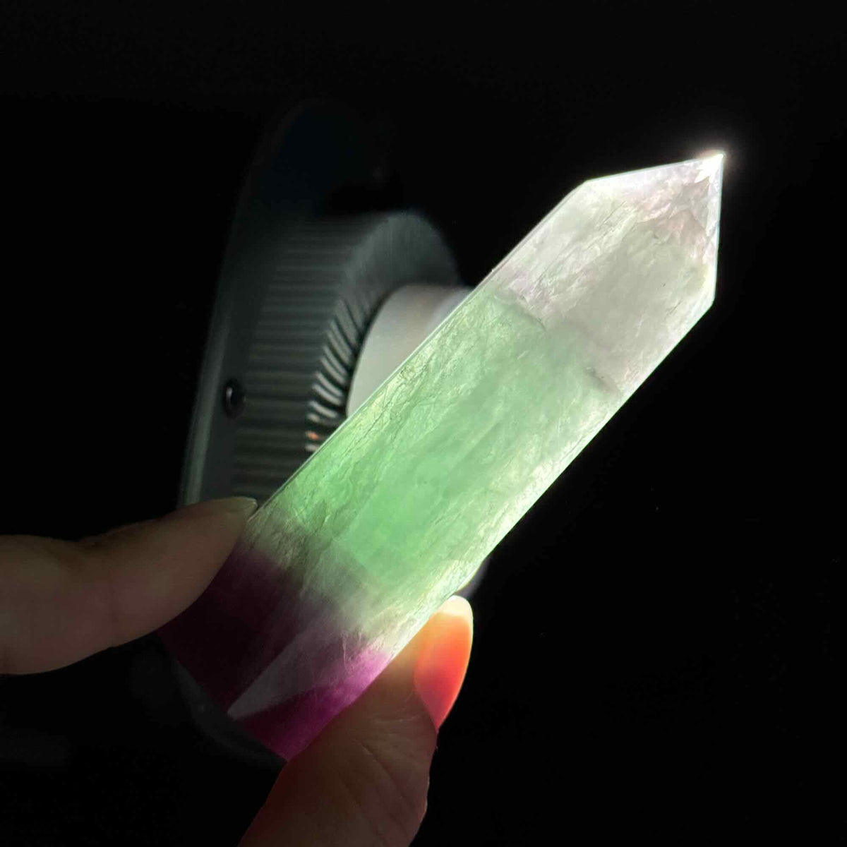 Rainbow Fluorite Point – Watermelon Fluorite • 0.142 kg