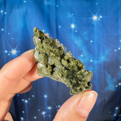 Epidote raw - 2" × 1 1/8" × 7/8" - 0.8 oz - "fairy forest"