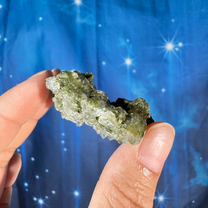 Epidote raw - 2" × 1 1/8" × 7/8" - 0.8 oz - "fairy forest"