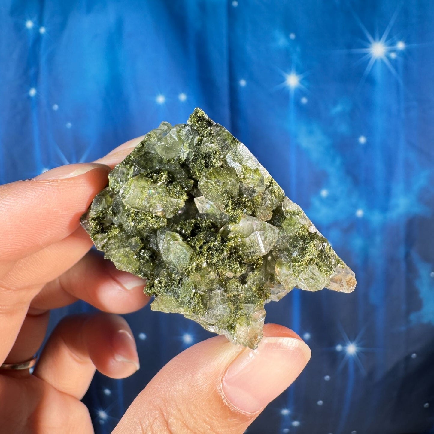 Epidote raw - 1 3/4" × 1 1/4" × 1" - 1.6 oz - "fairy forest"