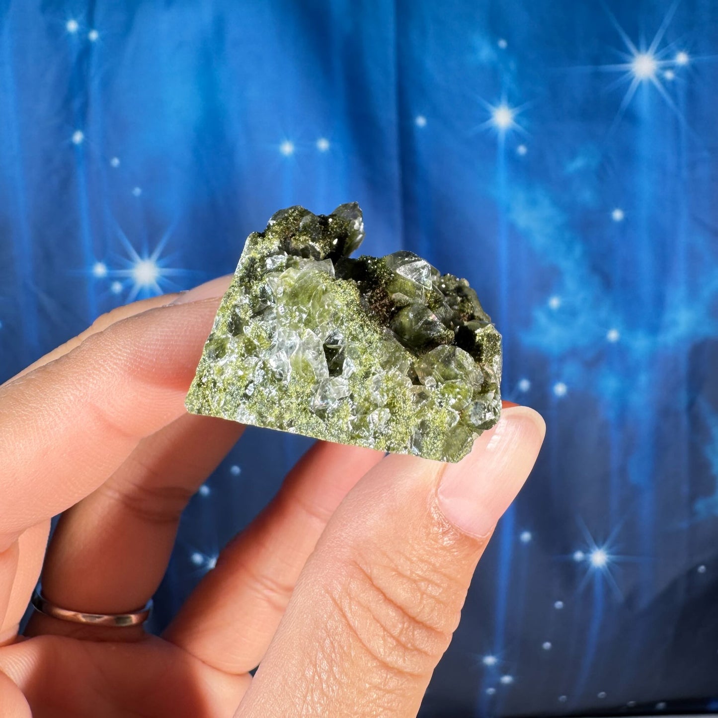 Epidote raw - 1 3/4" × 1 1/4" × 1" - 1.6 oz - "fairy forest"