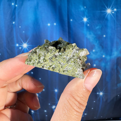Epidote raw - 1 3/4" × 1 1/4" × 1" - 1.6 oz - "fairy forest"