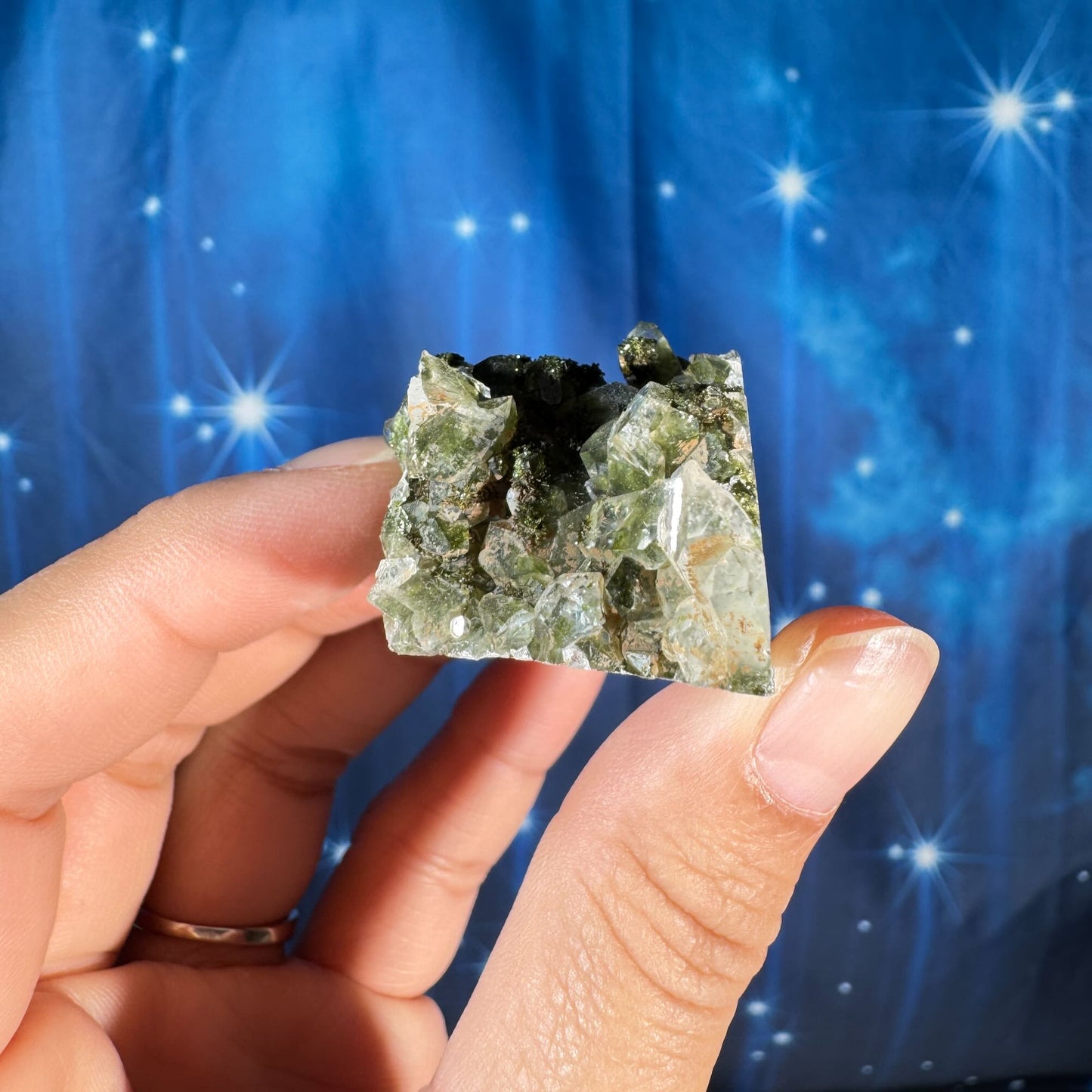 Epidote raw - 1 3/4" × 1 1/4" × 1" - 1.6 oz - "fairy forest"