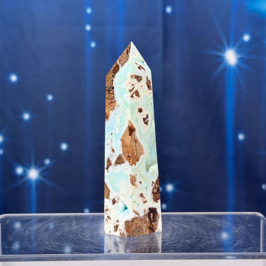 Blue Hemimorphite Point – 0.130 kg